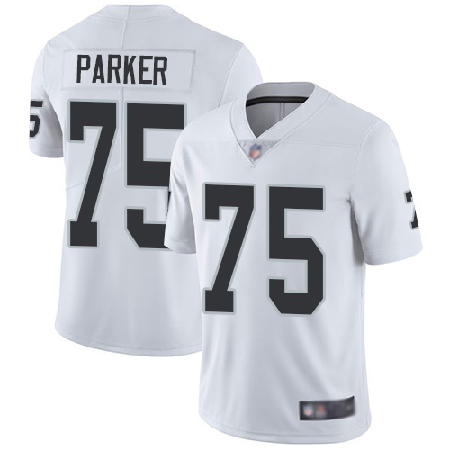 Men Oakland Raiders Limited White Brandon Parker Road Jersey NFL Football #75 Vapor Untouchable Jersey